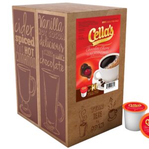 Cella's Chocolate Cherry Flavored Coffee, Compatible With 2.0 Keurig K Cup Brewers, 40 Count (Pack of 1)