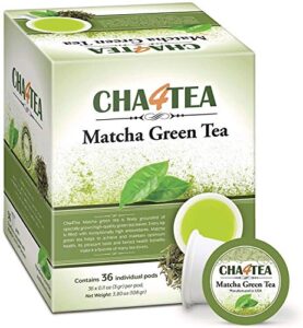 cha4tea 36-count matcha green tea for keurig