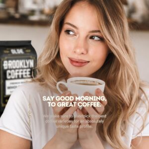 BROOKLYN COFFEE Whole Bean, French Dark Roast (5lb) Silky Smooth, Bold, Balanced - Fresh Bulk Coffee Beans Roasted Weekly in NYC