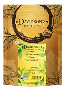 davidson's organics, chamomile flowers, loose leaf tea, 16-ounce bag