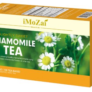 Imozai Chamomile Tea Bags 100 Count Individually Wrapped