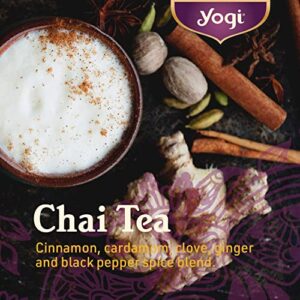 Yogi Tea Honey Chai Turmeric Vitality Tea - 16 Tea Bags per Pack (4 Packs) - Organic Tea to Support Overall Health - Includes Cinnamon Bark, Turmeric Root, Cardamom Pod, Ginger Root & More