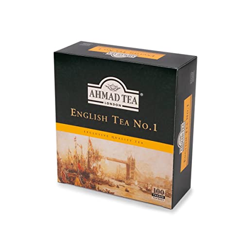 Ahmad Tea Black Tea, English Tea No.1 Teabags, 100 ct - Caffeinated & Sugar-Free