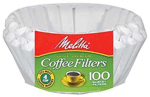 Melitta Junior Basket Coffee Filters White 100 Count (3 pack)