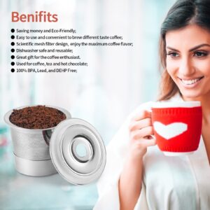 Reusable K Cups Coffee Pod Filters for Keurig 2.0 & 1.0 Single Cup Coffee Makers, Universal Refillable KCups, K-cups Reusable Filter (1)