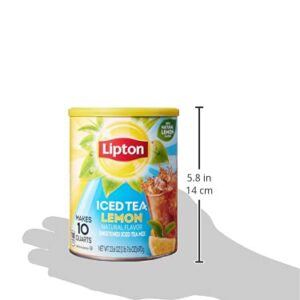 Lipton Lemon Iced Tea Mix, Sweetened, Makes 10 Quarts (Pack of 6)