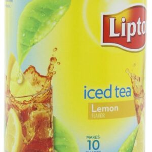 Lipton Lemon Iced Tea Mix, Sweetened, Makes 10 Quarts (Pack of 6)