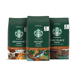 starbucks medium roast whole bean coffee—variety pack—3 bags (12 oz each)