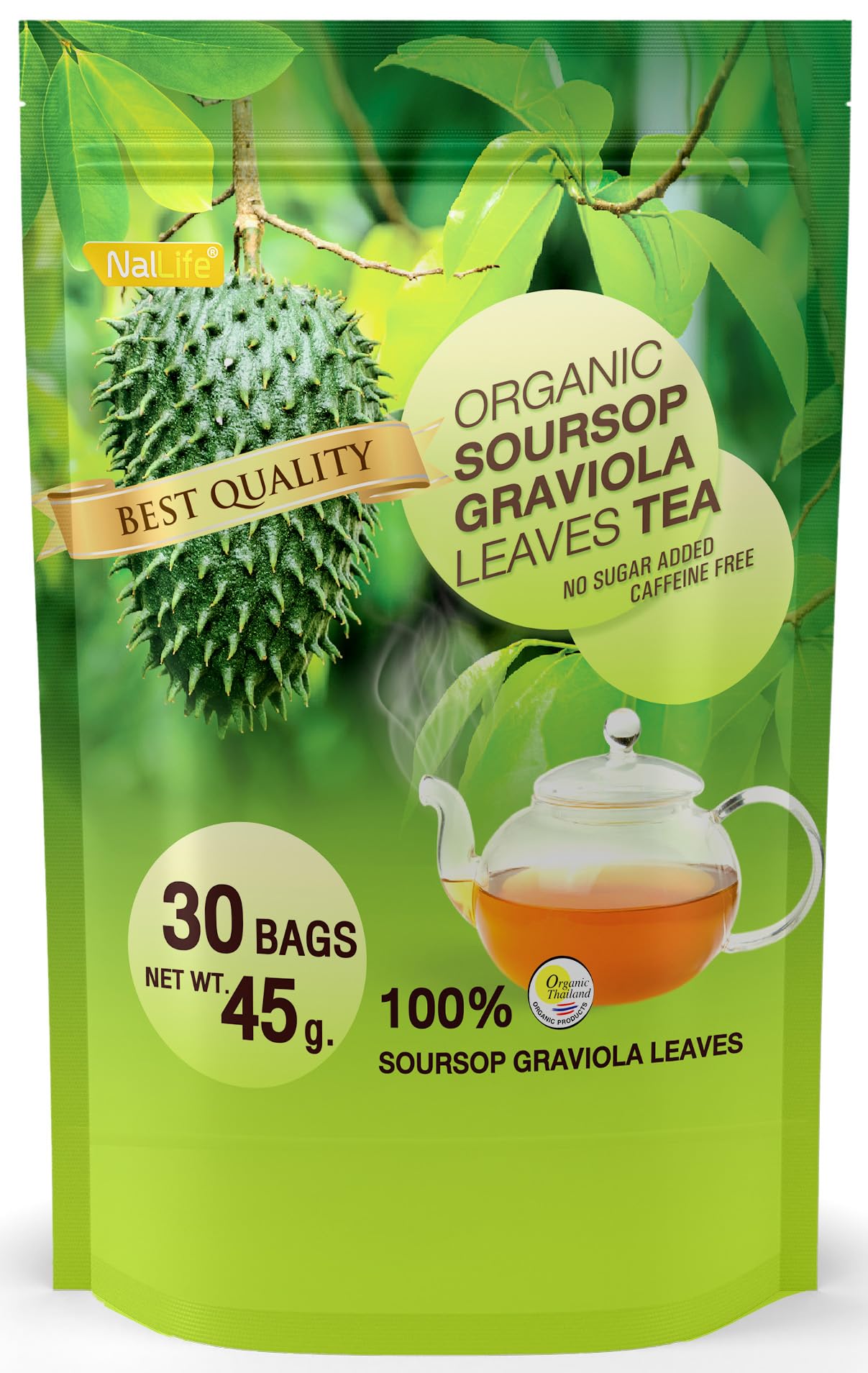 Organic Soursop Graviola Leaves Tea Pack of 30 Bags