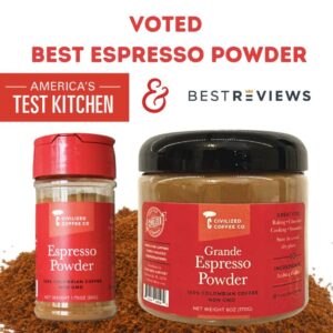 Civilized Coffee Espresso Coffee Powder for Baking & Smoothies, Non-GMO Colombian Coffee, Medium Roast, Fine ground (1.75 oz) (1)