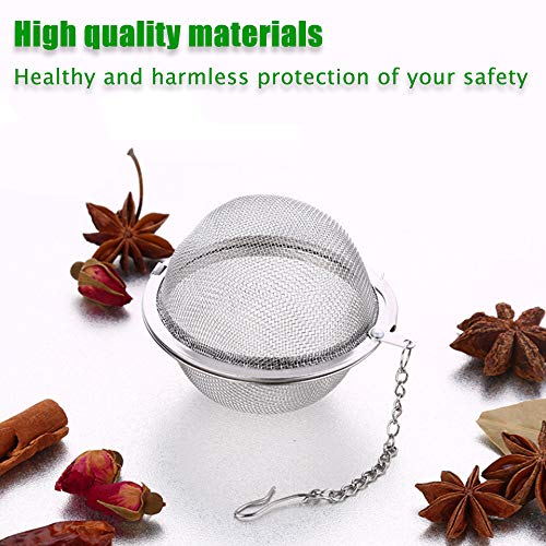 Tea Steeper, 2Pcs Mesh Tea Infuser Premium Tea Filter Tea Interval Diffuser with Extended Chain Hook for Brew Loose Leaf Tea and Spices & Seasonings