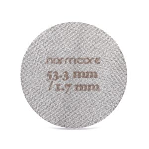 normcore 53.3mm puck screen - lower shower screen - metal contact screen for espresso 54mm portafilter filter basket - 1.7mm thickness 150μm - 316 stainless steel