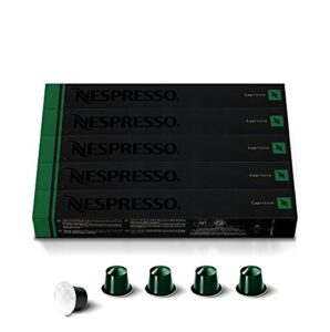 nespresso capsules originalline, capriccio, medium roast espresso coffee, 50 count coffee pods, brews 1.35oz (original line only)