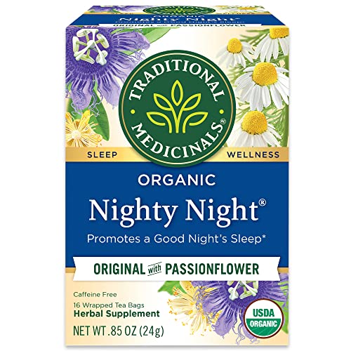 Traditional Medicinals Tea, Organic Nighty Night, Relax & Get a Good Night's Sleep, 16 Tea Bags (Packaging May Vary)