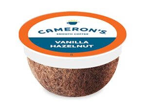 cameron's coffee single serve pods, flavored, vanilla hazelnut, 12 count (pack of 1)