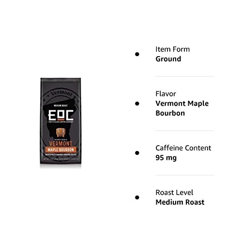 Eight O'Clock Coffee Flavors of America Vermont Maple Bourbon, 11-Ounce, Ground Coffee, Robust Maple, Caramel & Bourbon