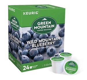 green mountain coffee pods k-cups for keurig machines flavored k cup (all count fresh capsules) light/medium/dark roast long expiry all flavors (24 k-cups wild mountain blueberry)