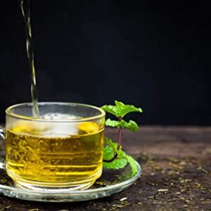 Peppermint Tea 1LB (16Oz), Cut & Sifted | STRONG & FRESH | Non-irradiated, 200+ Cups, Peppermint Loose Leaf Herbal Tea (Mentha Piperita) | Mint Tea | Bulk 1 lb. Large Resealable Bag