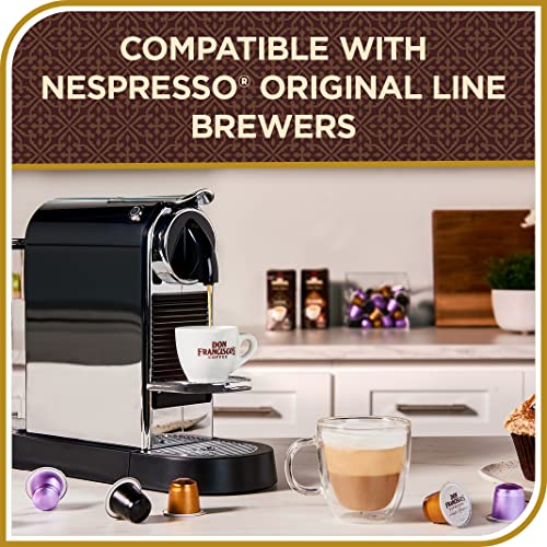 Don Francisco's and Cafe La Llave Espresso Capsule Variety Pack - 50 Count Aluminum Recyclable Pods, Compatible with Original Nespresso Machines