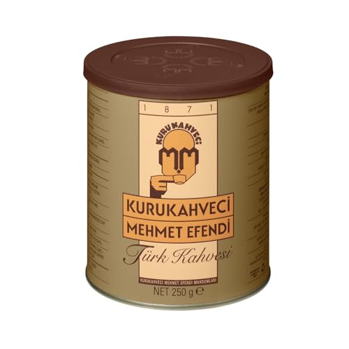 Kurukahveci Mehmet Efendi Turkish Coffee Ground Roasted Turkish Traditional Coffee Kurukahveci Mehmet Efendi Since 1871 (8.8 OZ / 250 Gr Can)