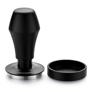 normcore v4 coffee tamper 53.3mm - spring-loaded tamper – barista espresso tamper mat with 15lb / 25lb / 30lbs replacement springs - anodized aluminum handle and stand - flat base