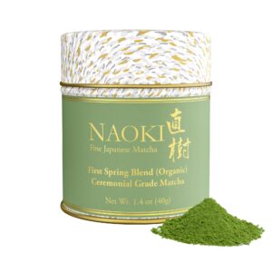 naoki matcha organic ceremonial first spring blend – authentic japanese first harvest ceremonial grade matcha green tea powder from kagoshima, japan (40g / 1.4oz)