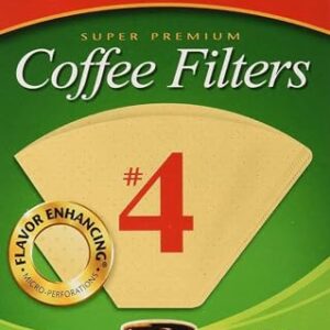 Melitta 4 Cone Coffee Filters, Unbleached Natural Brown, 100 Total Filters Count - Packaging May Vary