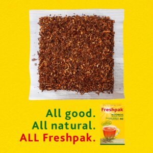 Freshpak Rooibos Tea | 80 Tagless Teabags | Natural Premium Rooibos | Naturally Caffeine Free | Keto Friendly | Rooibos From South Africa | Non GMO