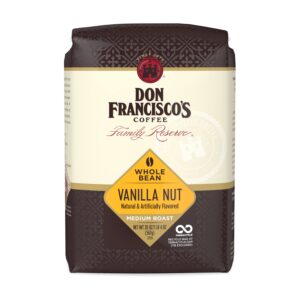 don francisco's vanilla nut flavored medium roast whole bean coffee (20 oz bag)