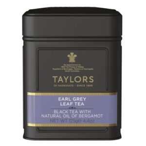 taylors of harrogate earl grey loose leaf, 4.41 ounce tin