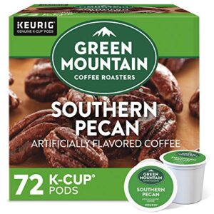 green mountain coffee roasters southern pecan keurig single-serve k-cup pods, light roast coffee, 72 count (6 packs of 12)
