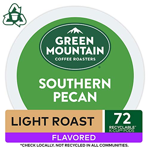 Green Mountain Coffee Roasters Southern Pecan Keurig Single-Serve K-Cup pods, Light Roast Coffee, 72 Count (6 Packs of 12)