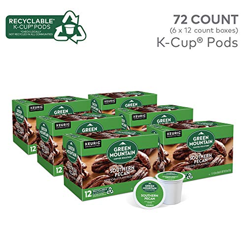 Green Mountain Coffee Roasters Southern Pecan Keurig Single-Serve K-Cup pods, Light Roast Coffee, 72 Count (6 Packs of 12)