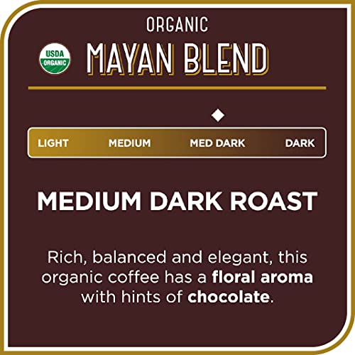 Don Francisco's Organic Mayan Blend Medium-Dark Roast Coffee Pods - 100 Count - Recyclable Single-Serve Coffee Pods, Compatible with your K- Cup Keurig Coffee Maker