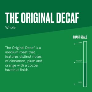 The Original Whole Bean Decaf Coffee, Medium Roast, 12 Oz, Bulletproof Keto Friendly 100% Arabica Coffee, Certified Clean Coffee, Rainforest Alliance, Sourced from Guatemala, Colombia & El Salvador