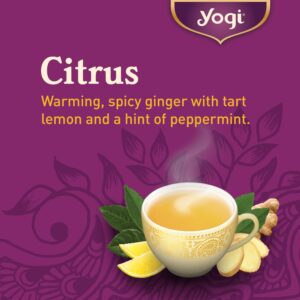 Yogi Tea Lemon Ginger Tea - 16 Tea Bags per Pack (4 Packs) - Organic Ginger Root Tea to Support Healthy Digestion - Includes Lemongrass, Lemon Flavor, Licorice Root, Lemon Peel & More