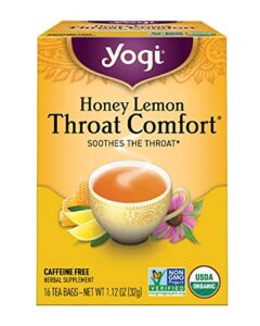yogi tea, honey lemon throat comfort, 16 count
