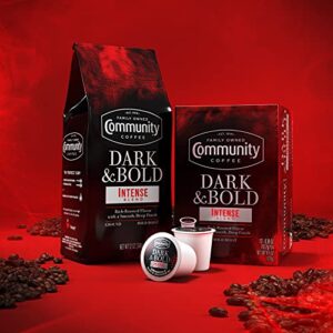 Community Coffee Dark & Bold Intense Blend 12 Count Coffee Pods, Dark Roast Compatible with Keurig 2.0 K-Cup Brewers, 12 Count (Pack of 1)