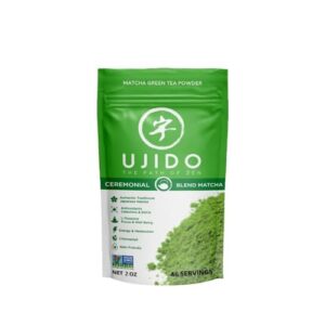 ujido the path of zen japanese matcha green tea powder – ceremonial blend (2 oz)