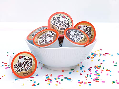 Sundae Ice Cream Flavored Coffee Pods, Compatible with 2.0 Keurig K-Cup Brewer, 48 Count (Assorted Variety Pack)