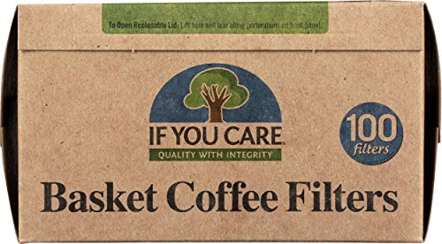 If You Care Unbleached Coffee Filters Basket, 8 inch, 100 ct