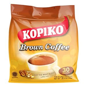 kopiko instant 3 in 1 brown coffee 0.88 ounce (pack of 30) instand coffee brown