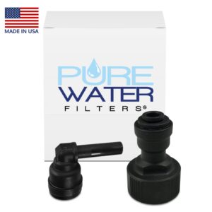 PureWater Filters - Fitting for Direct Water Line Hookup with Elbow for Keurig Commercial Brewers (B150, B155, K150, K155)