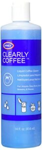 urnex clearly coffee pot cleaner 14 ounce (made in the usa) french press liquid cleaner for glass bowls airpots satellite brewers and thermal servers removes coffee oils