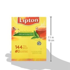 Lipton Decaffeinated Black Tea Bags, (72 x 2 Pack) 144 count