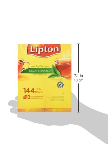 Lipton Decaffeinated Black Tea Bags, (72 x 2 Pack) 144 count