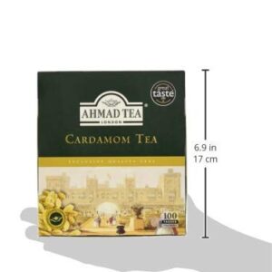 Ahmad Tea Black Tea, Cardamom Teabags (No Envelopes), 100 ct - Caffeinated and Sugar-Free