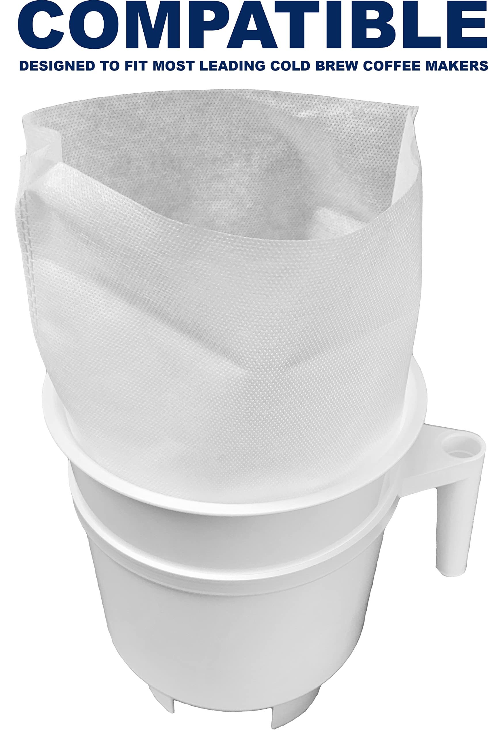 (20 Pack) Cold Brew Coffee Filters, 12" x 13" Compatible With Leading Cold Brew Coffee Makers