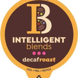 Intelligent Blends Dark Roast Decaf Coffee Pods, 100ct. Solar Energy Produced Recyclable Single Serve Swiss Water Processed Decaf Coffee Pods - 100% Arabica Coffee California Roasted, KCup Compatible