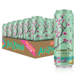 arizona green tea with ginseng and honey - big can, 22 fl oz (pack of 24)
